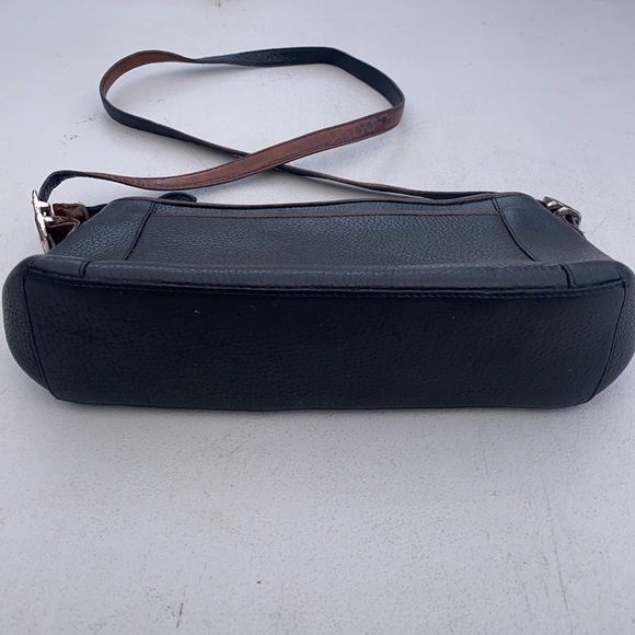 Brighton Vintage Croc Embossed Brown Leather Shoulder Bag - Picture 12 of 14